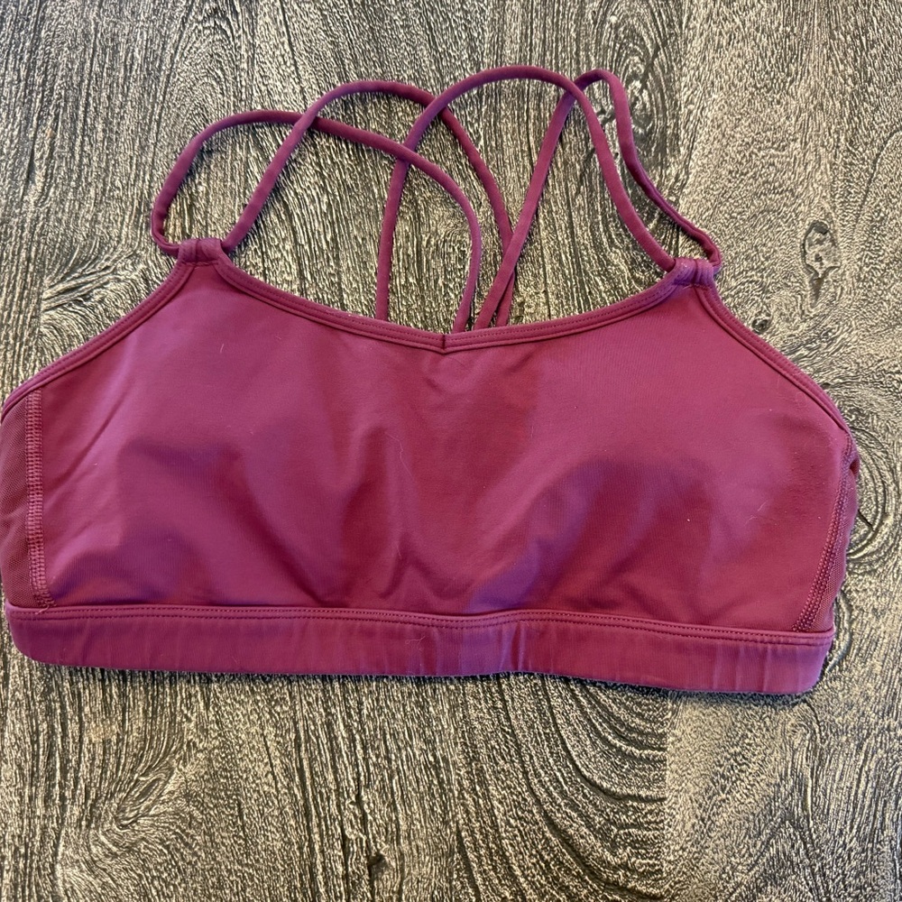 lululemon athletica Strappy Maroon Sports Bra